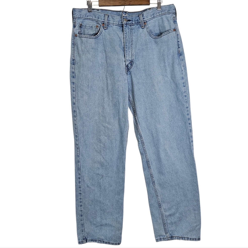Levi's 550 Mens Well Worn Light Wash Jeans 38 X 34